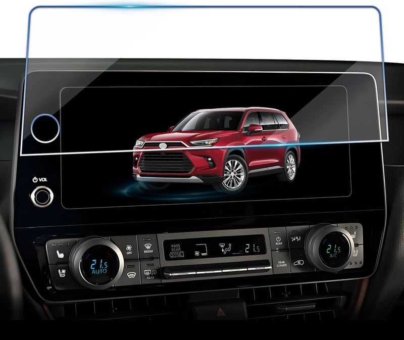 VIAROOM Screen Protector For Toyota Grand Highlander 2024-2026, Tempered Glass GPS Navigation Protective Film For Grand Highlander 2026 2025 2024 Accessories - 12.3 inch - Image 1